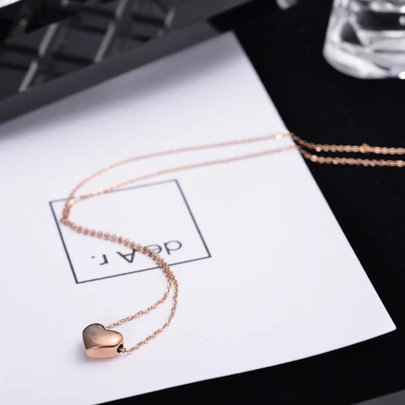 Модные брендовые женские ювелирные изделия YUN RUO цвет розового золота гладкое