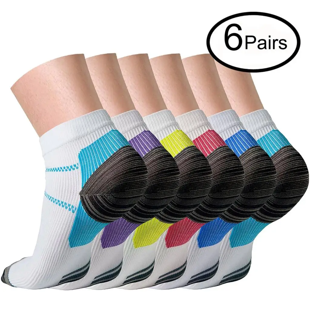 Компрессионные носки (6 пар) для женщин и мужчин спортивный подошвенный фасциит