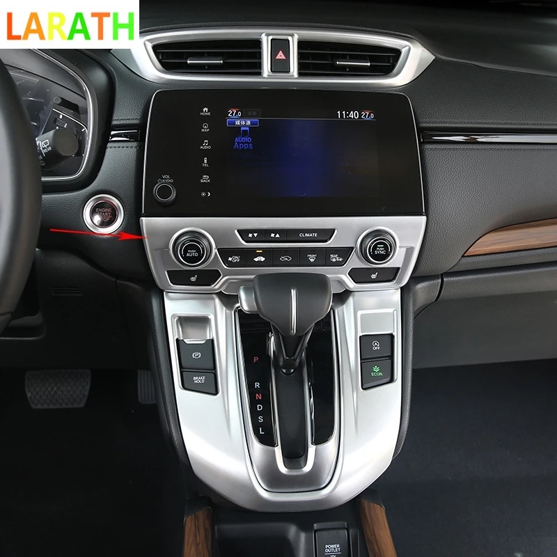 Для Honda CRV CR V 2017 2018 нержавеющая сталь ABS Chrome внутренняя Кнопка кондиционера панель