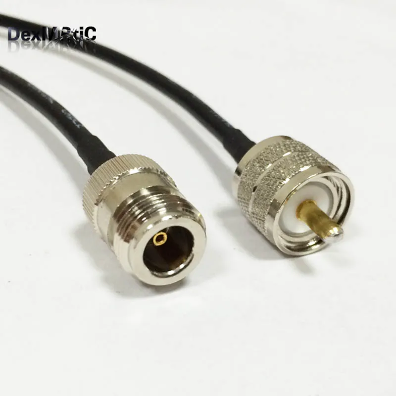 N Тип гнездо к UHF папа PL259 RF кабель pigtail RG58 50 см 20 дюймов/100 для беспроводного