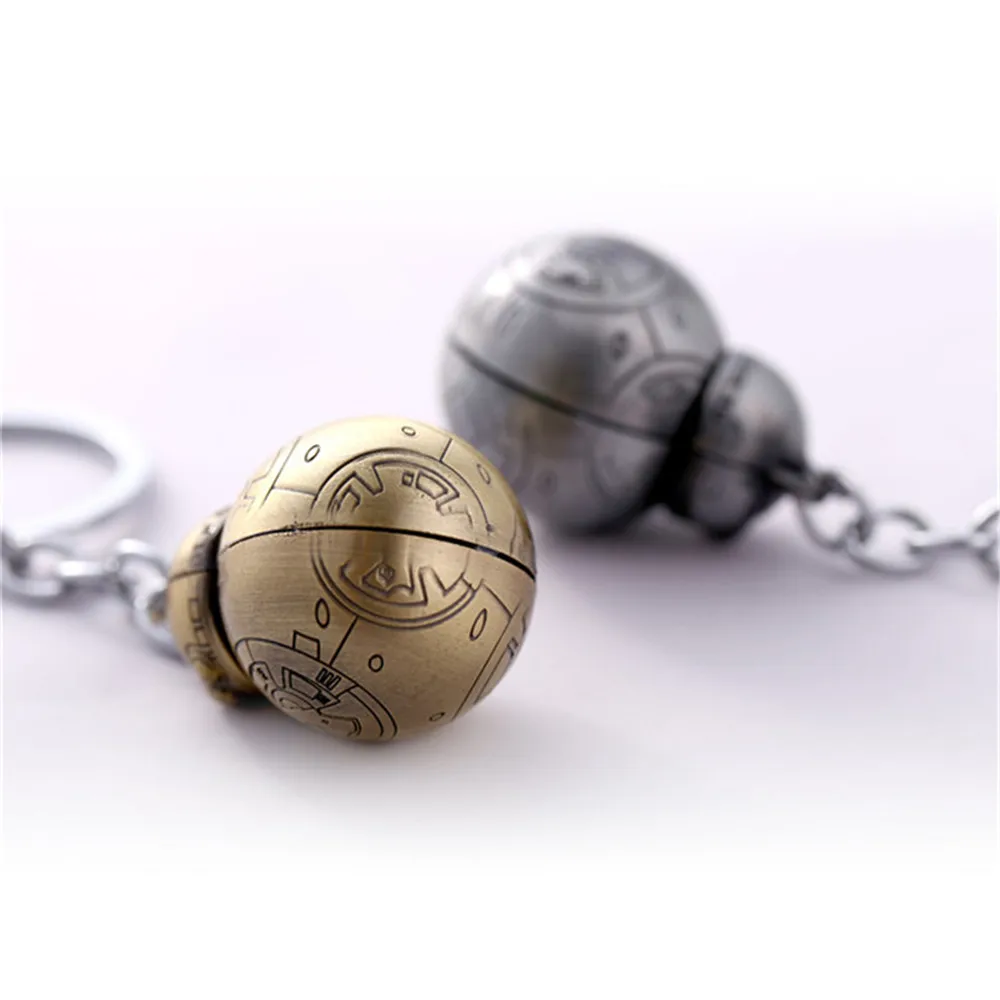20 штук "Звездные войны", BB8 BB-8 3D фигурный брелок фильм металлический кулон брелок держатель женский мужской подарок-аксессуар Chaveiro порте