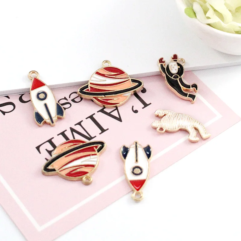 Эмалированные Подвески в виде ракеты Космический астрономический Шарм подвеска