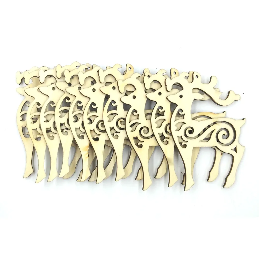 10 шт. деревянные подвесные фигурки в виде головы оленя|decorative decorative|decorative home