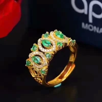lanzyo 925 sterling silver emerald rings gift for women jewelry emerald wedding rings fine jewelry romantic j030601agml