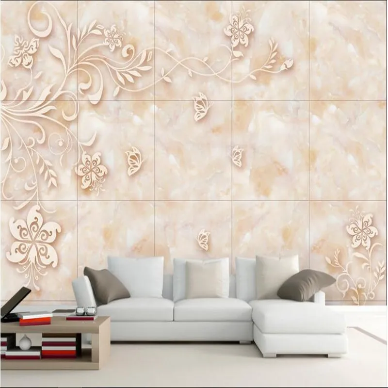 wellyu Custom large - scale murals modern style stone marble tiles TV backdrop wallpaper papel de parede para quarto | Обустройство