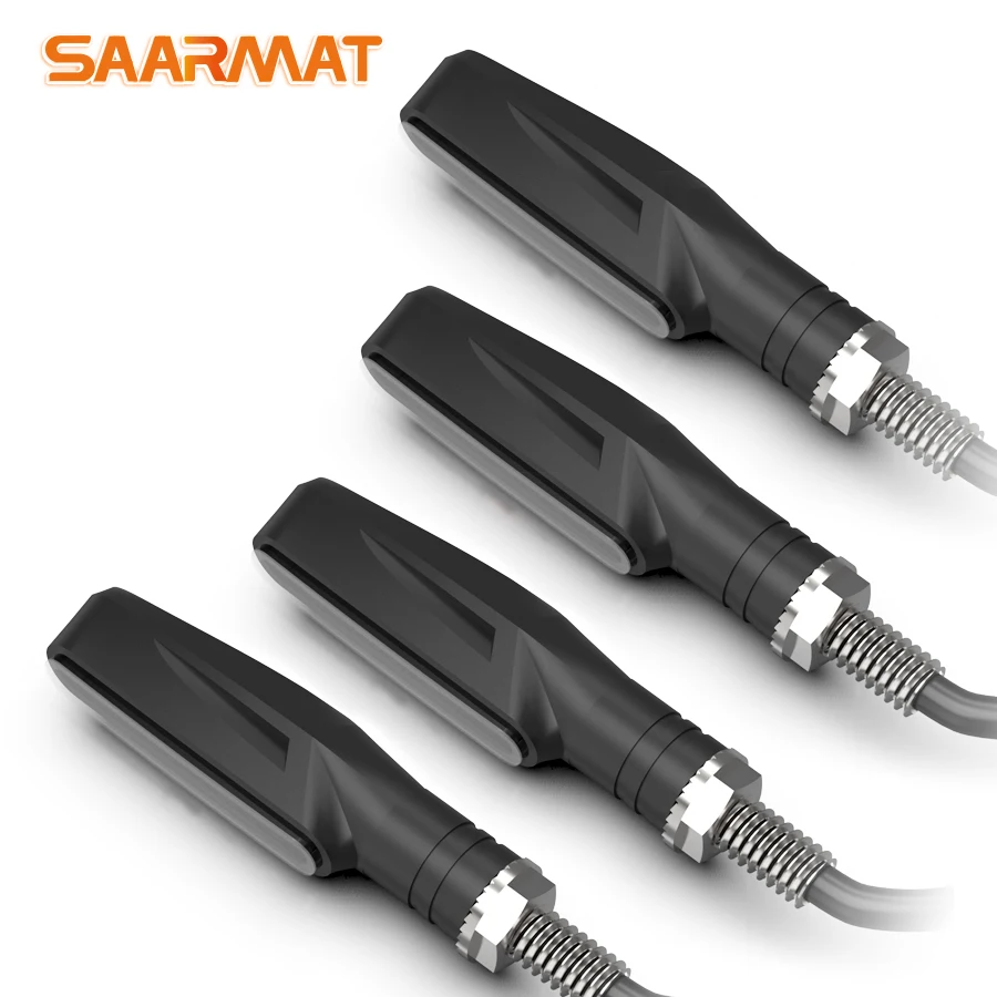 Универсальные светодиодные мини указатели поворота SAARMAT для мотоцикла