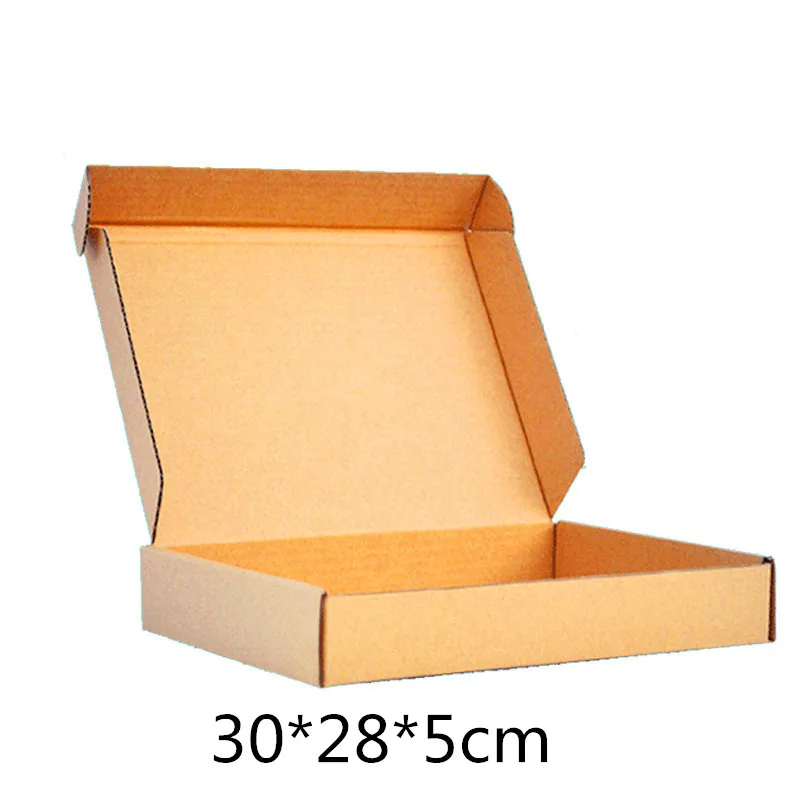 

Wholesale 30*28*5cm 10pcs/lot Brown Kraft Paper Post Pack Box Storage Online Shopping Express Boxes Mailing Box