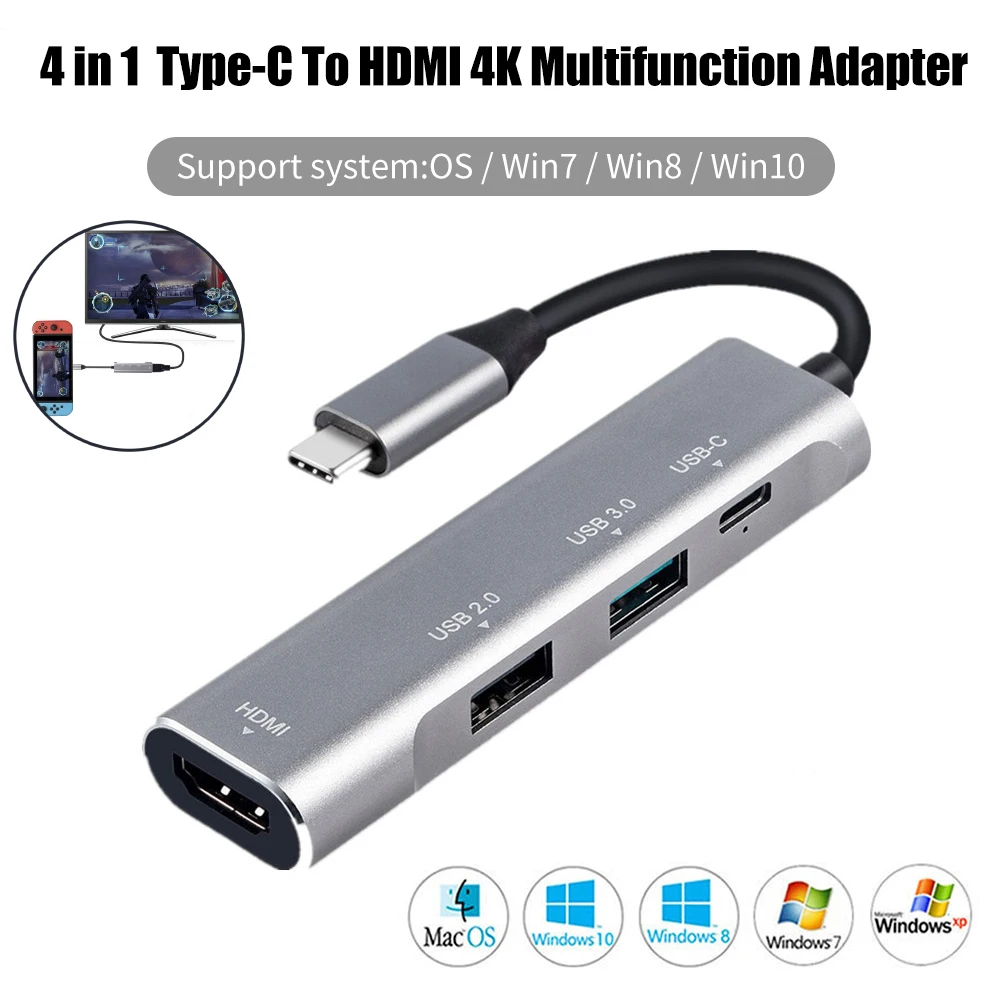 Концентратор USB Type C к HDMI 4K 3 0 2 Thunderbolt Dex адаптер док станция для MacBook pro Samsung S10 S9 huawei