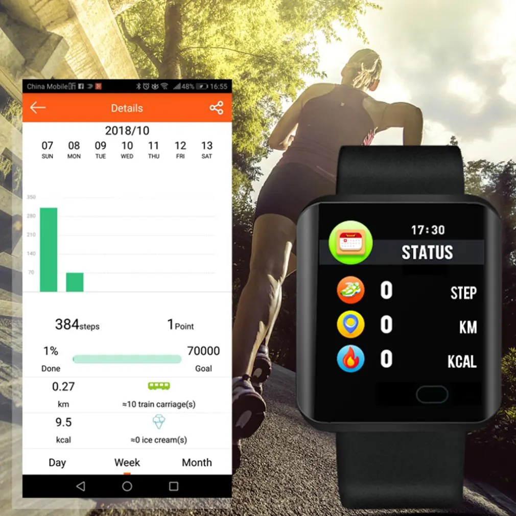 TLWB 8Pro 1 3 &quotцветной экран Smartband Монитор артериального давления пульсометр