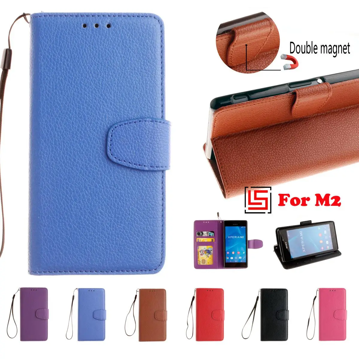 Чехол книжка из искусственной кожи с откидной крышкой и бумажником Walet Wallt для