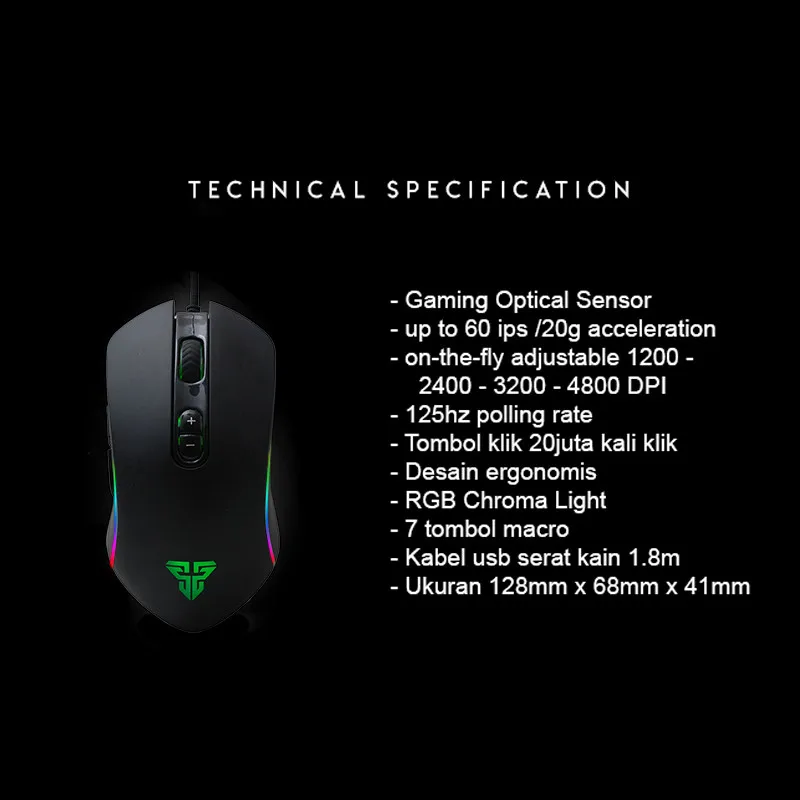 EPULA 2019 модная проводная мышь Fantech X9 4800 точек/дюйм USB Проводная 6 кнопок оптическая