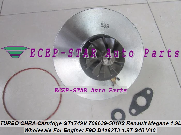Турбокомпрессор GT1749V 708639 5010S 703890 для Renault Megane Scenic S40 V40 Primera F9Q D4192T3 1.9L|turbocharger