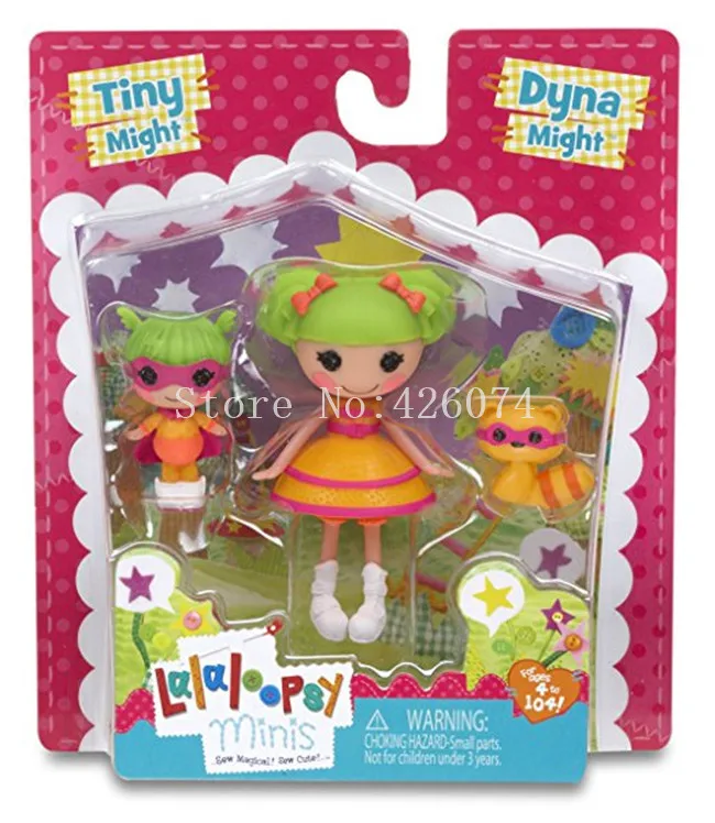 Светло-желтый Новая мода Lalaloopsy Minis Sisters фигурки Куклы для девочек детские игрушки украшения детские рождественские подарки - Цвет: Светло-желтый