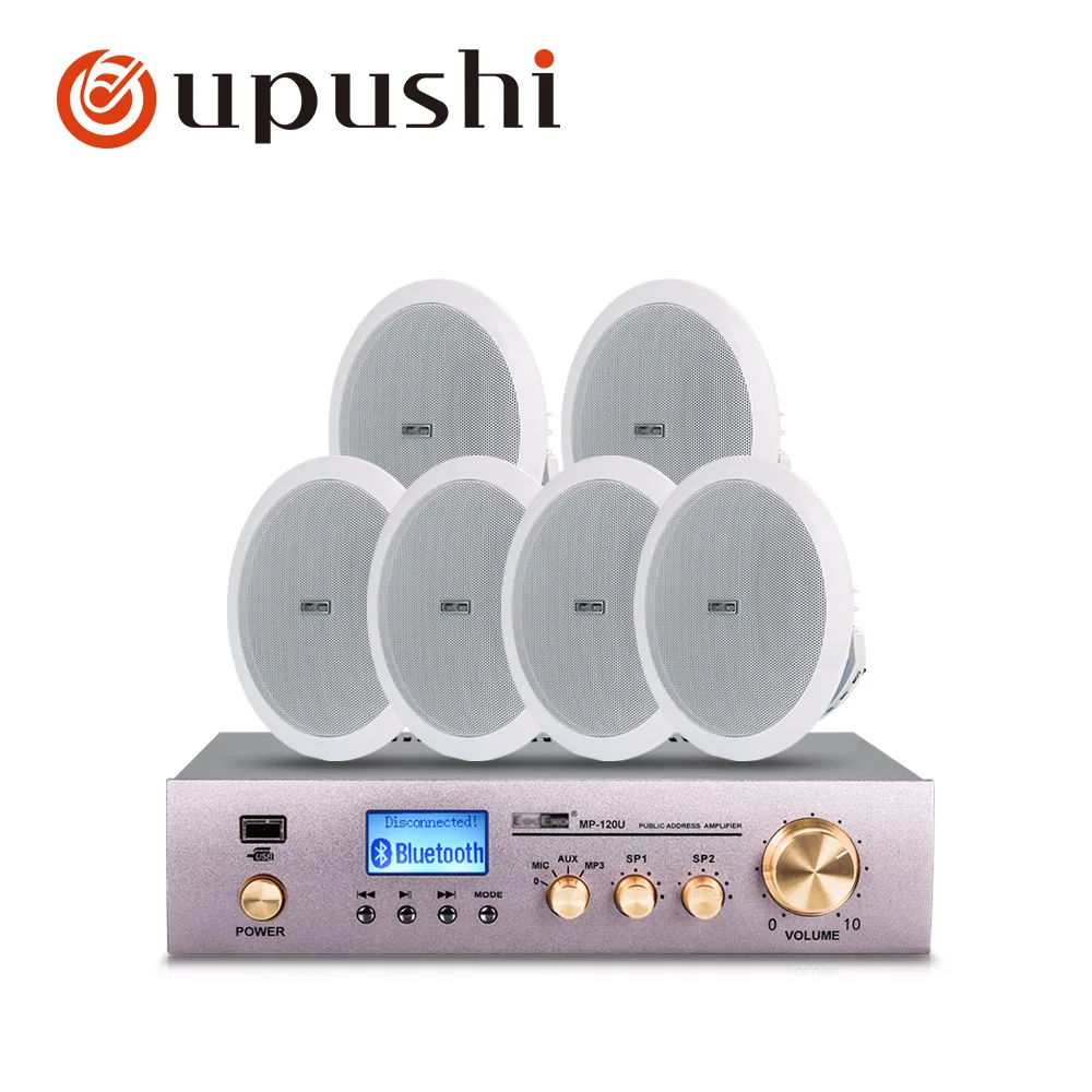

Oupushi professional ceiling speaker package have full-range speaker design and clear sound quality support USB playback L