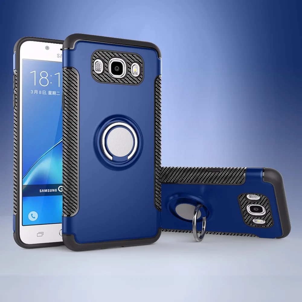 Coque для samsung Galaxy J3 J330 J5 J530 J7 J730 J3 J5 J7 жесткий Гибридный Пластиковый Чехол комбинированный Броня с магнитным кольцом крышка