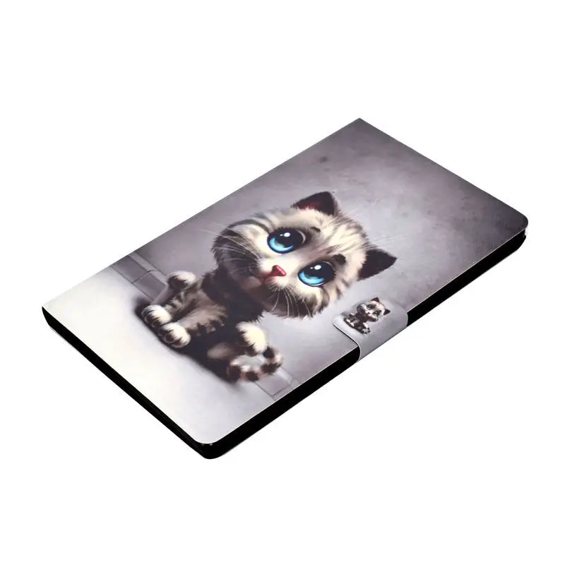 Чехол с милым котом для Amazon Kindle Fire HD 10 чехол для Fire HD10 5th 7th Funda Tablet силиконовый чехол из искусственной кожи