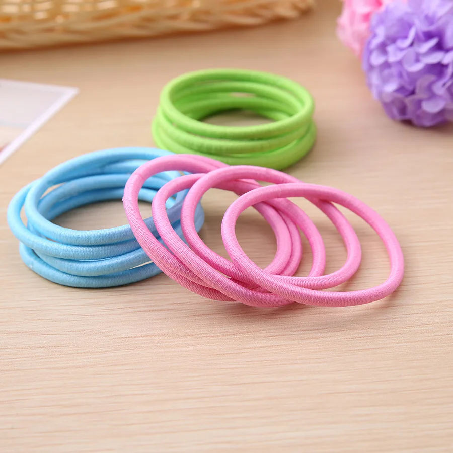 5 шт./лот см модная цветная эластичная лента для волос девочек милые детские