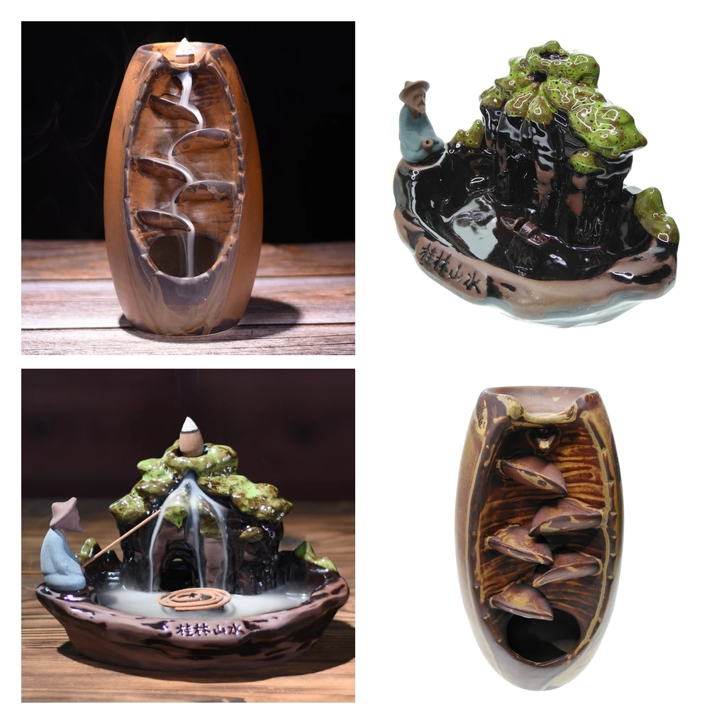 Керамическая картина горная лодка палочки для благовоний конусов держатель