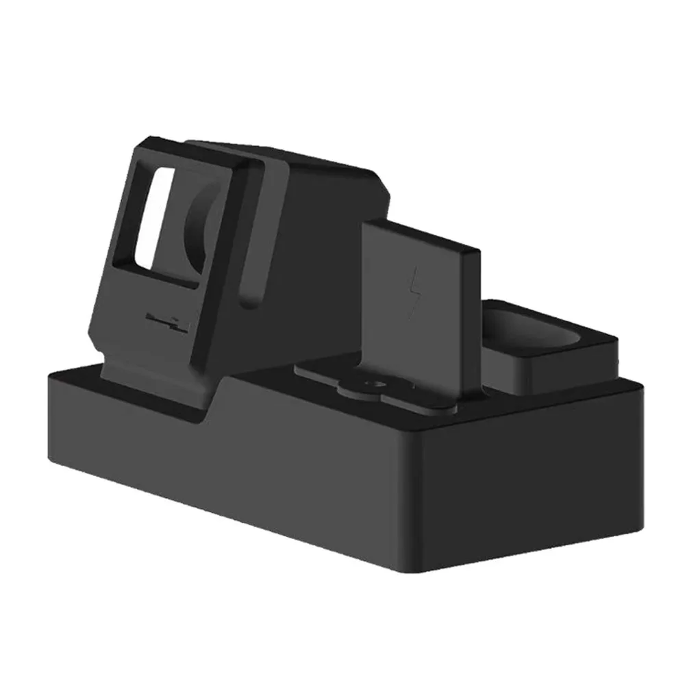 Black 3 в 1 зарядная док-станция держатель для Iphone XS MAX силиконовая зарядная подставка Док-станция для Apple watch Airpods - Цвет: Black