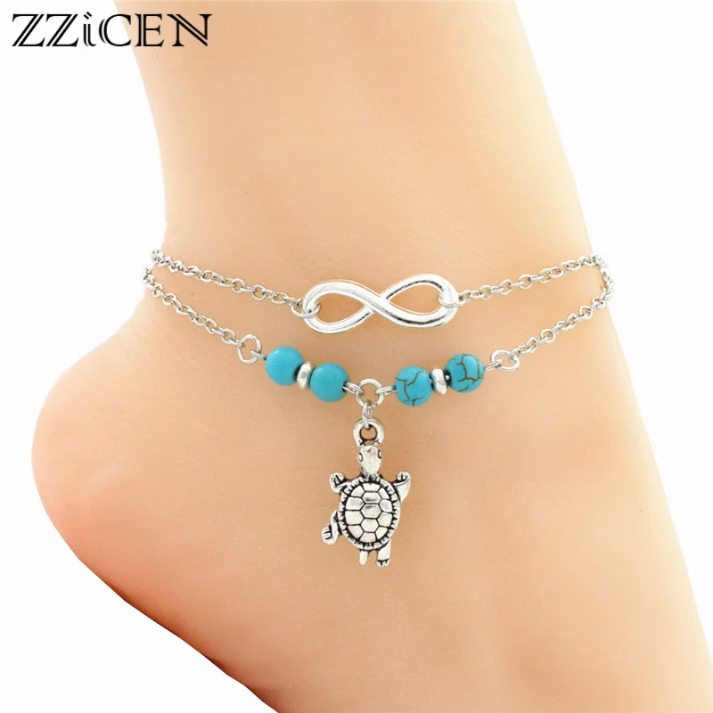 Винтажные подвески в стиле бохо виде черепахи античном браслет на ногу сандалии