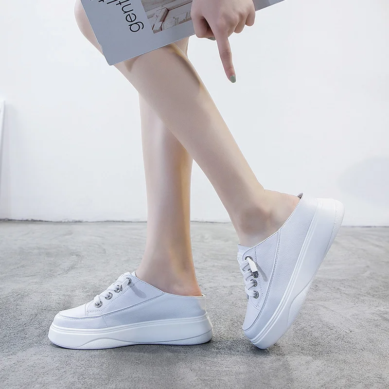 2020 Новая повседневная женская обувь на платформе Сезон лето 2019 Шлепанцы из