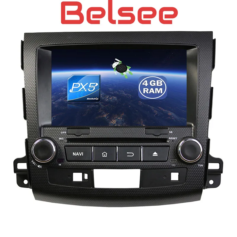 Автомагнитола Belsee 2 din Android 8 0 Восьмиядерный процессор стерео для Mitsubishi Outlander 2006-2012
