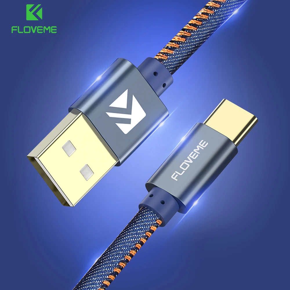 Кабель FLOVEME USB Type-C для Samsung S8 S9 Plus 2 1 А синхронизации данных и зарядки кабель USB-C Xiaomi