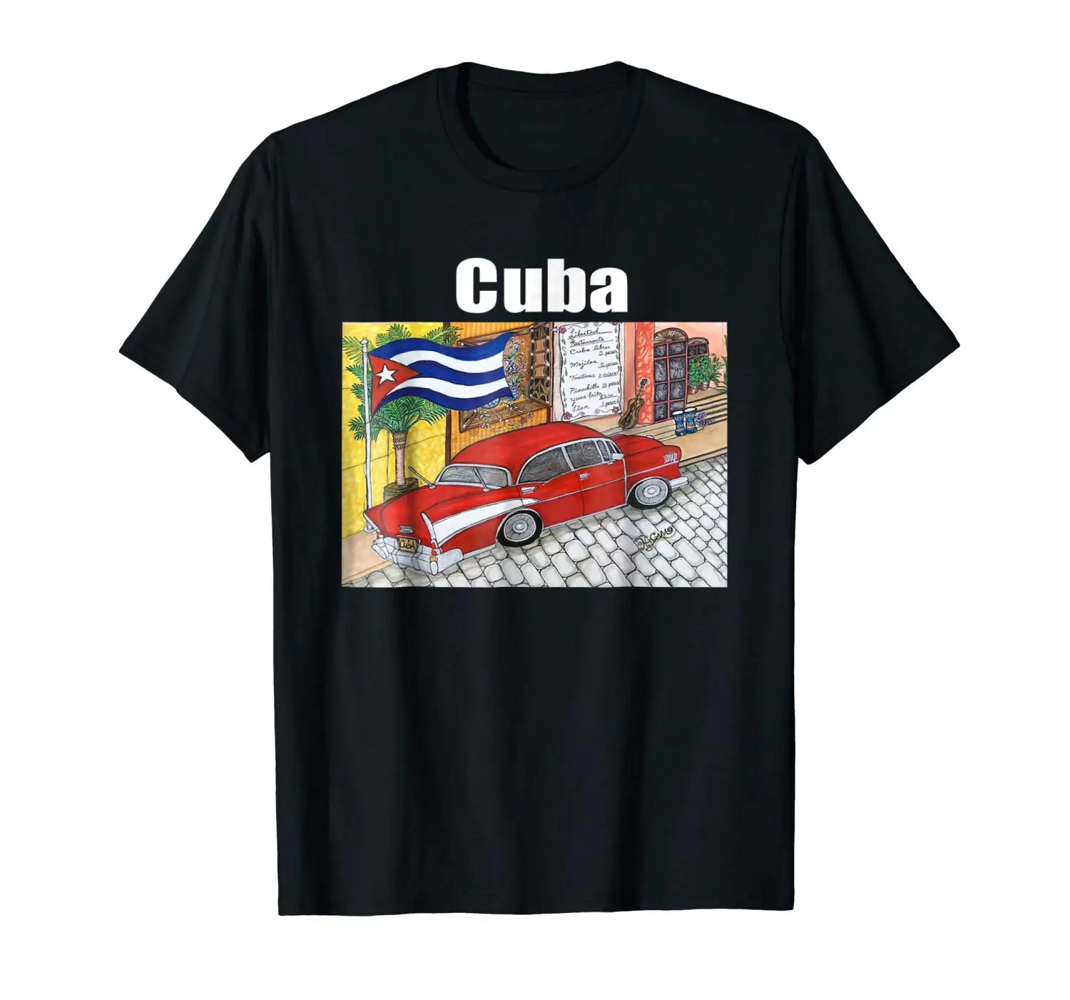 

Cuba Tee Shirts|Streets of Cuba T Shirt for Men Women Kids New Tops 2018 Print Letters Men T-Shirt Print