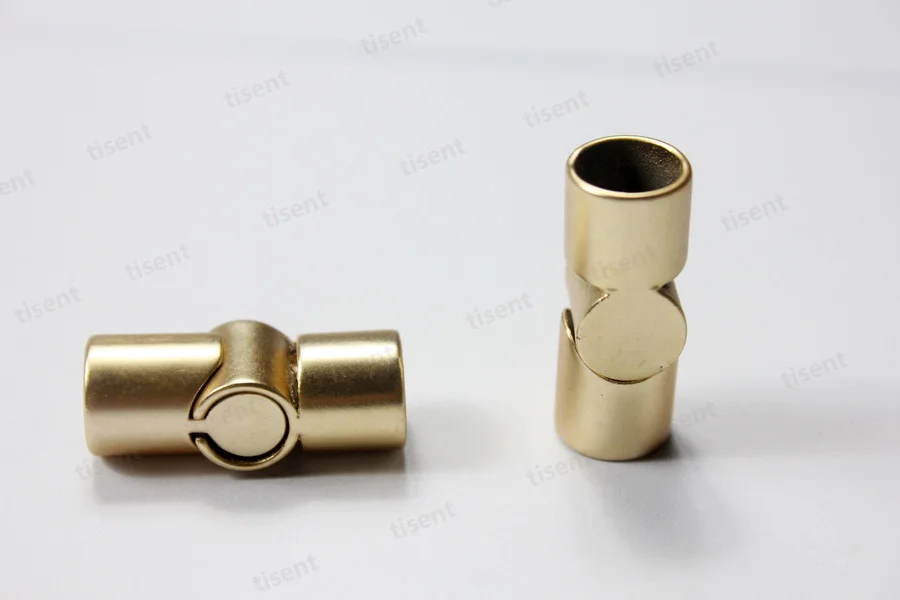 Matte Gold Aaazee 3 комплекта 8 мм Внутреннее отверстие круглые магнитные застежки Золотое закрытие для изготовления браслета, кожаный шнур клей конец - Цвет: Matte Gold
