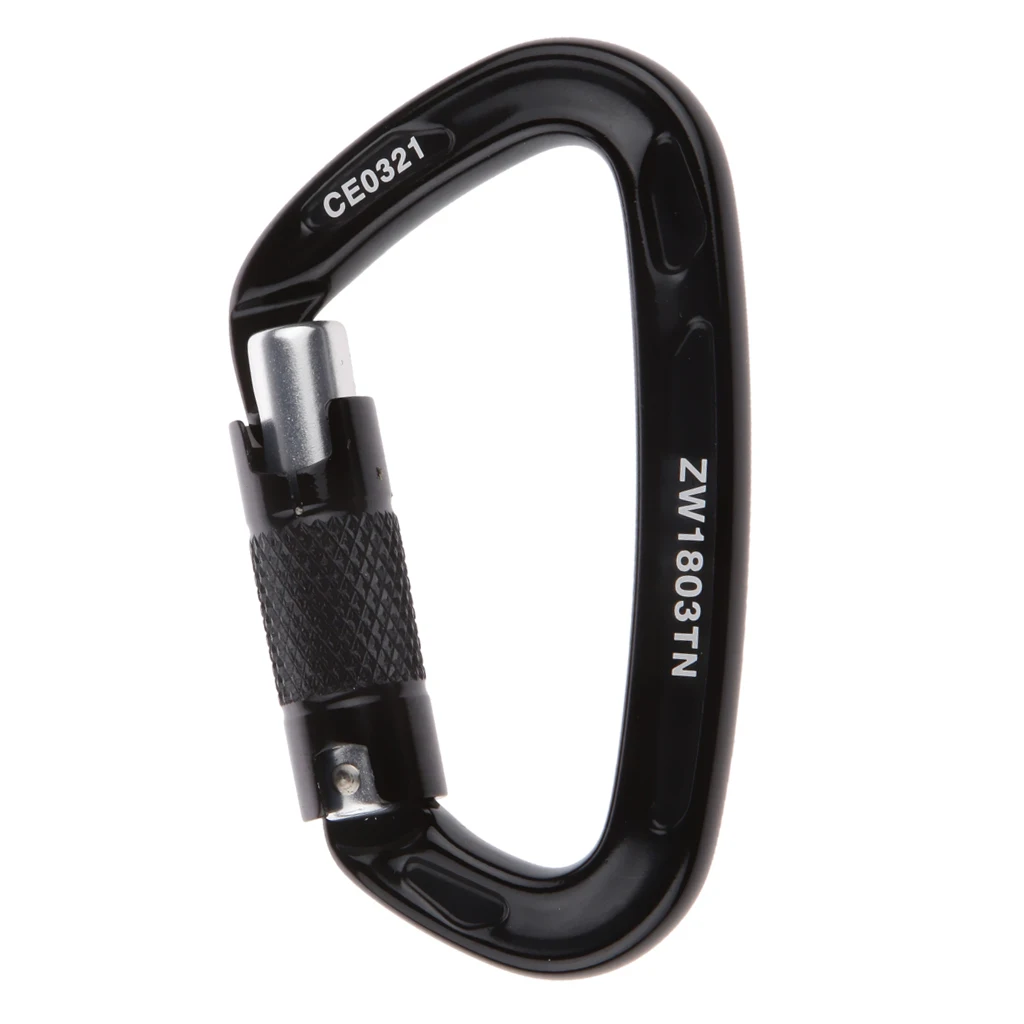 24KN самоблокирующийся алюминиевый карабин для альпинизма скальных деревьев скалолазание Мужчины Женщины Открытый Arborist спуск снаряжение