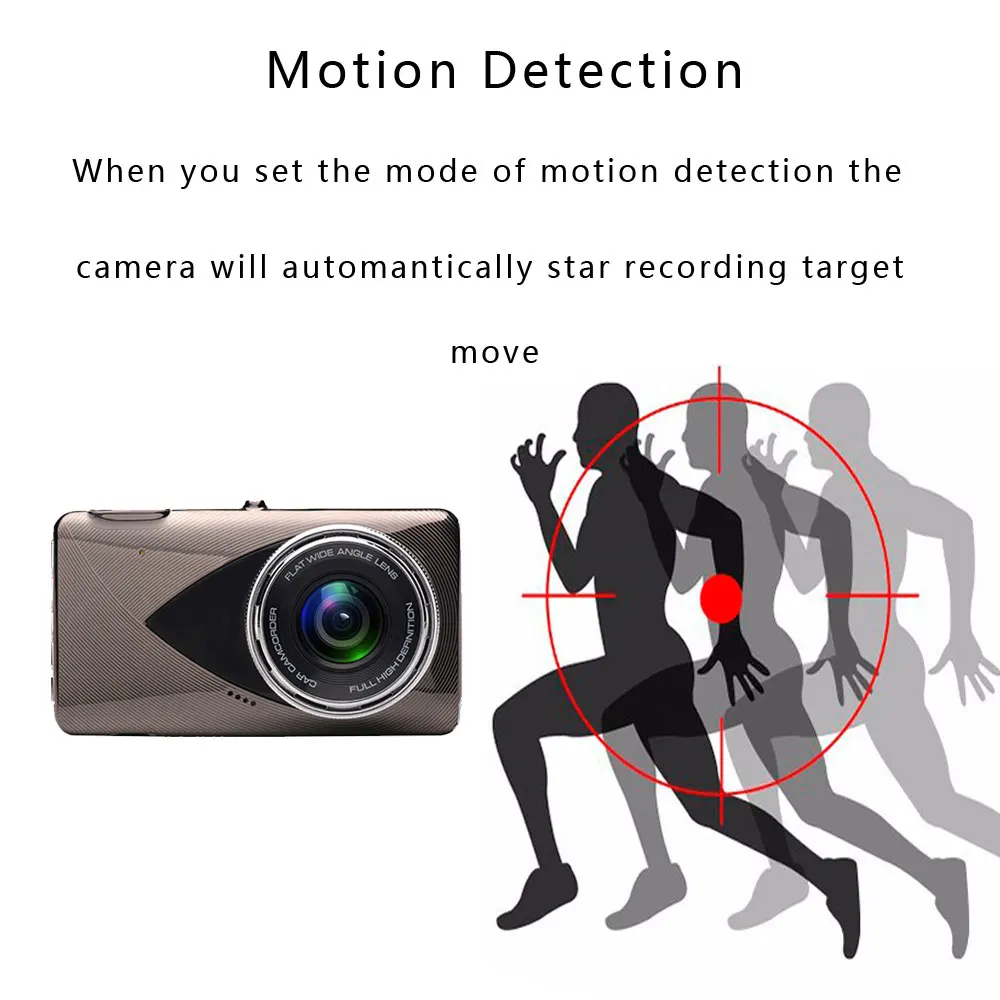 Podofo " Автомобильный видеорегистратор камера Full HD 1080P Dashcam двойной объектив регистратор видео регистратор g-сенсор ночное видение резервная камера заднего вида