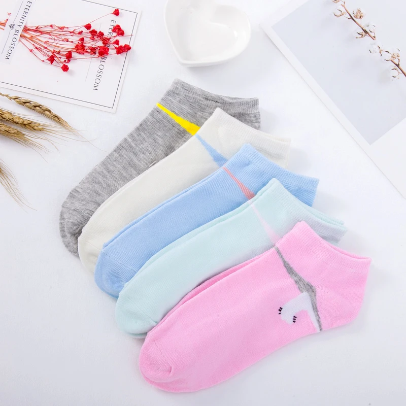 5 colors Women Socks Girls Cute Cartoon Boat Fashion Lady Spring And Summer Short Casual Ankle New Dropshipping | Женская одежда