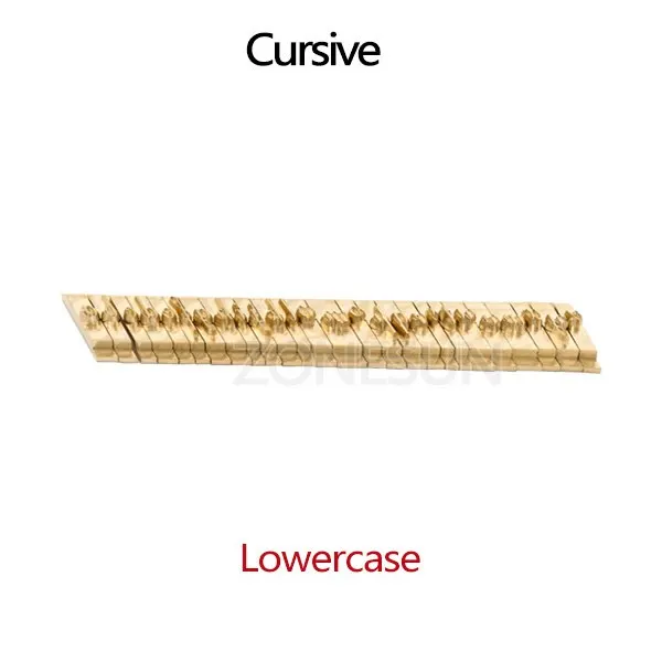 Lower Cursive Т слот 10 см приспособление+ 52 буквы алфавита+ 10 цифр+ 20 символ кожа штамп тяга инструмент брендинг Железная машина форма высечки - Цвет: Lower Cursive