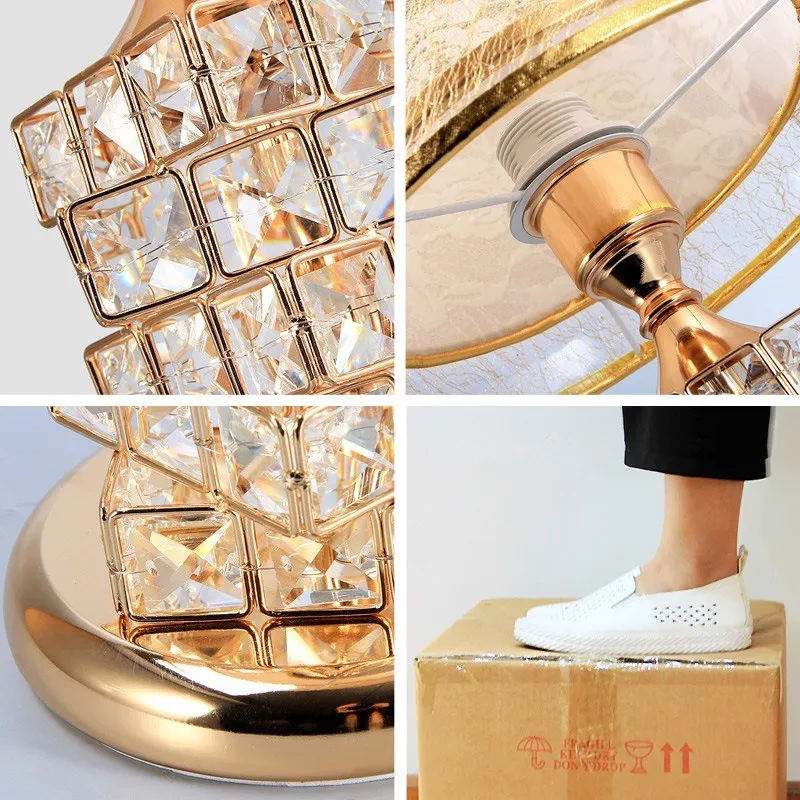 Хрустальные настольные лампы в европейском стиле лампа для спальни прикроватный