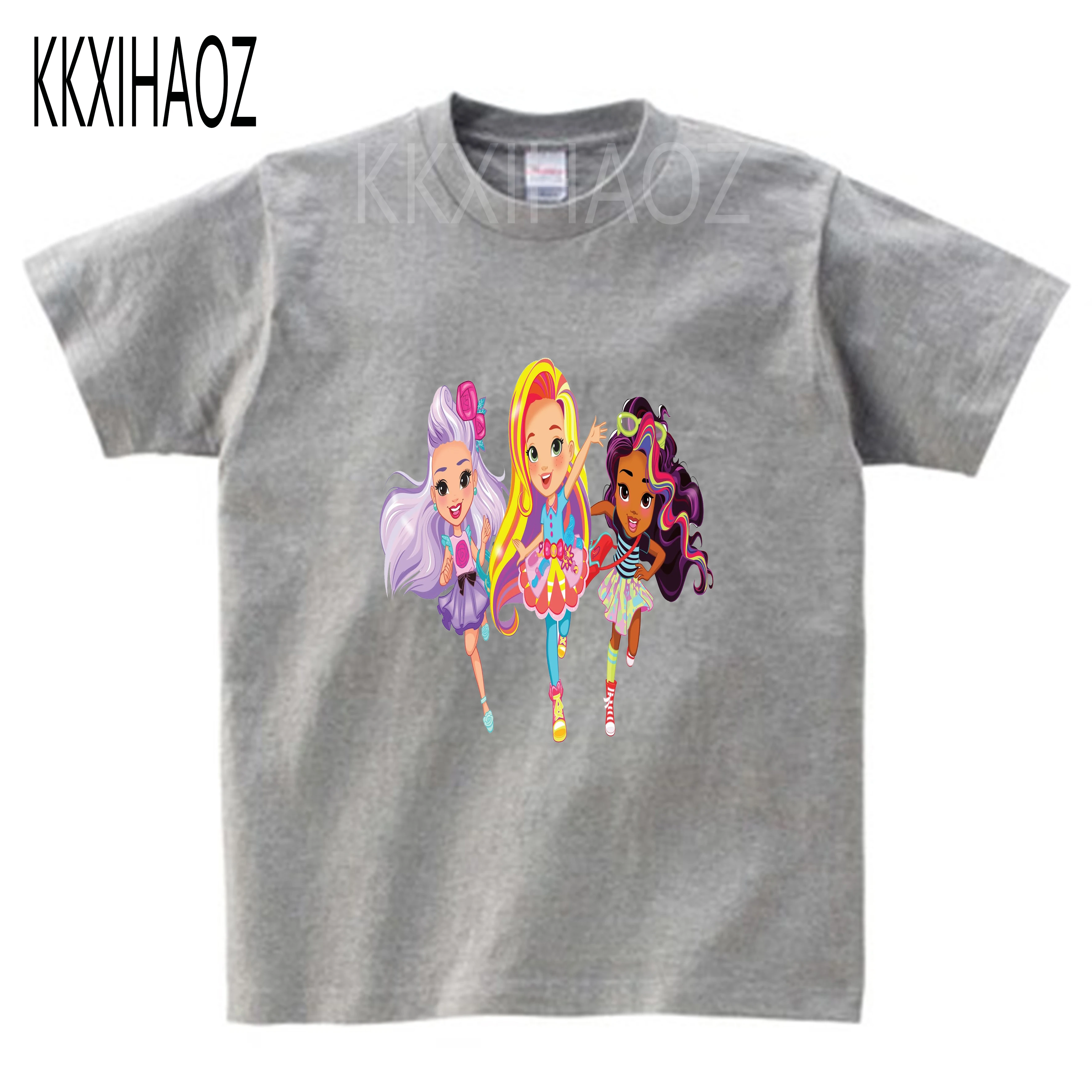 

sunny day Children's favorite animation in 2020 baby girls T shirt summer Pure Cotton Short Sleeve tee girls Lovely Leisure tee