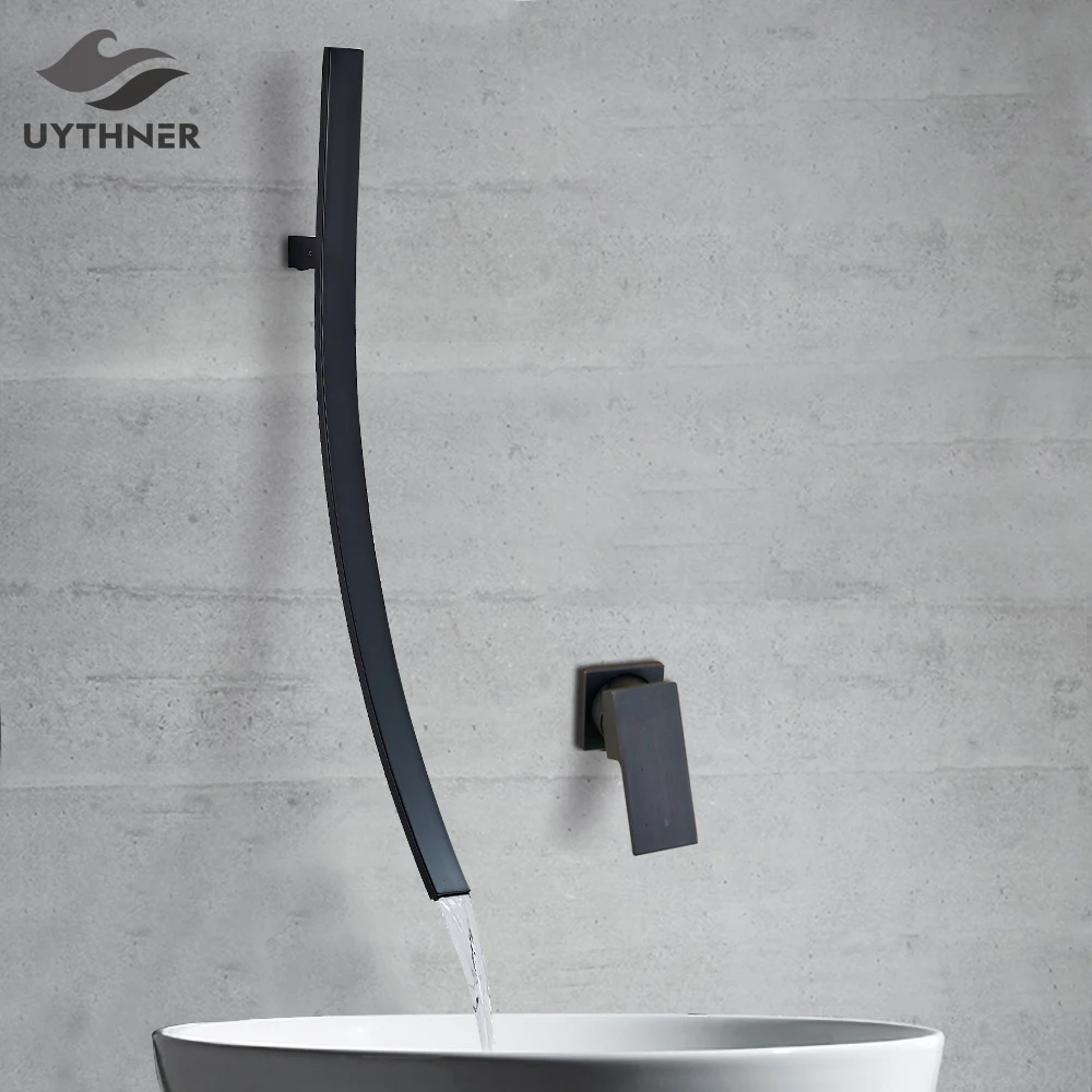 Смеситель для ванны черный/хромированный/матовый кран раковины душа водопад