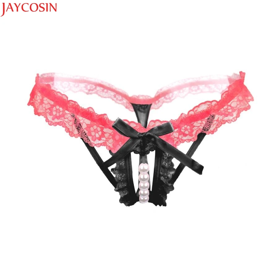 Jaycosin полые жемчужины женские кружевные сексуальные стринги трусики нижнее белье