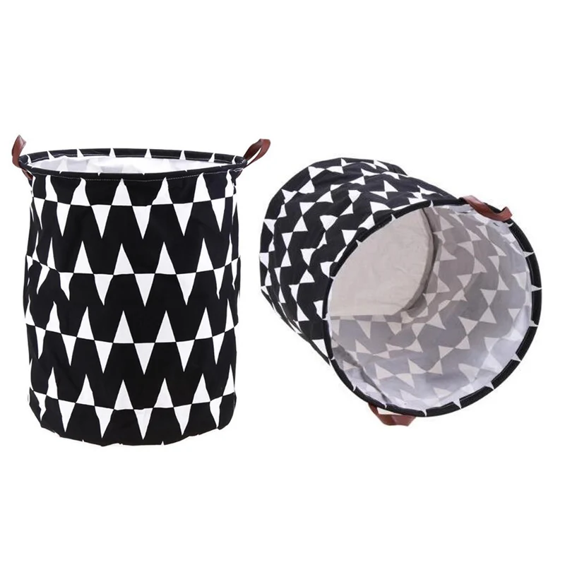 

Hot Folding Canvas Laundry Bucket Toys Clothes Storage Basket Organizer for Bathroom FQ-ing