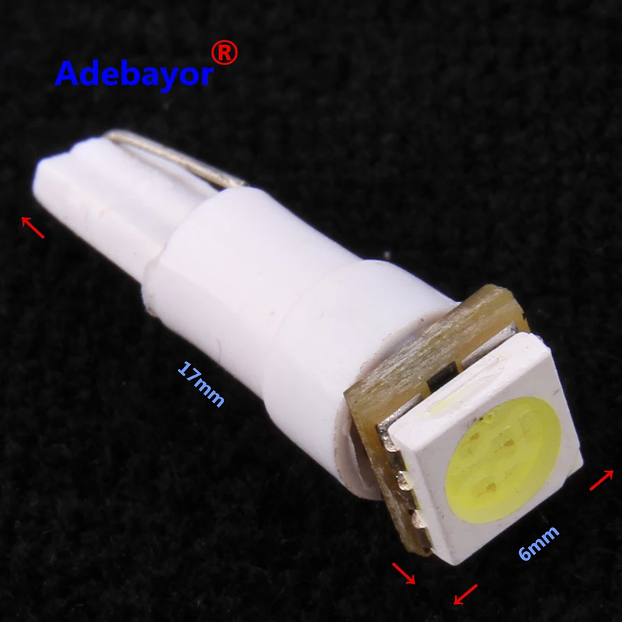 300 x Бесплатная доставка автомобиля T5 74 5050 smd 1 Светодиодные лампы Инструмент Dashboard