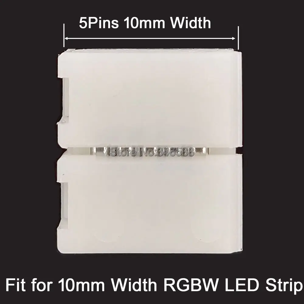 20 шт./лот 5-контактный 5-контактный 10 мм разъем для печатной платы без пайки FPC с защелкой для светодиодных лент шириной 10 мм 5050 RGBW