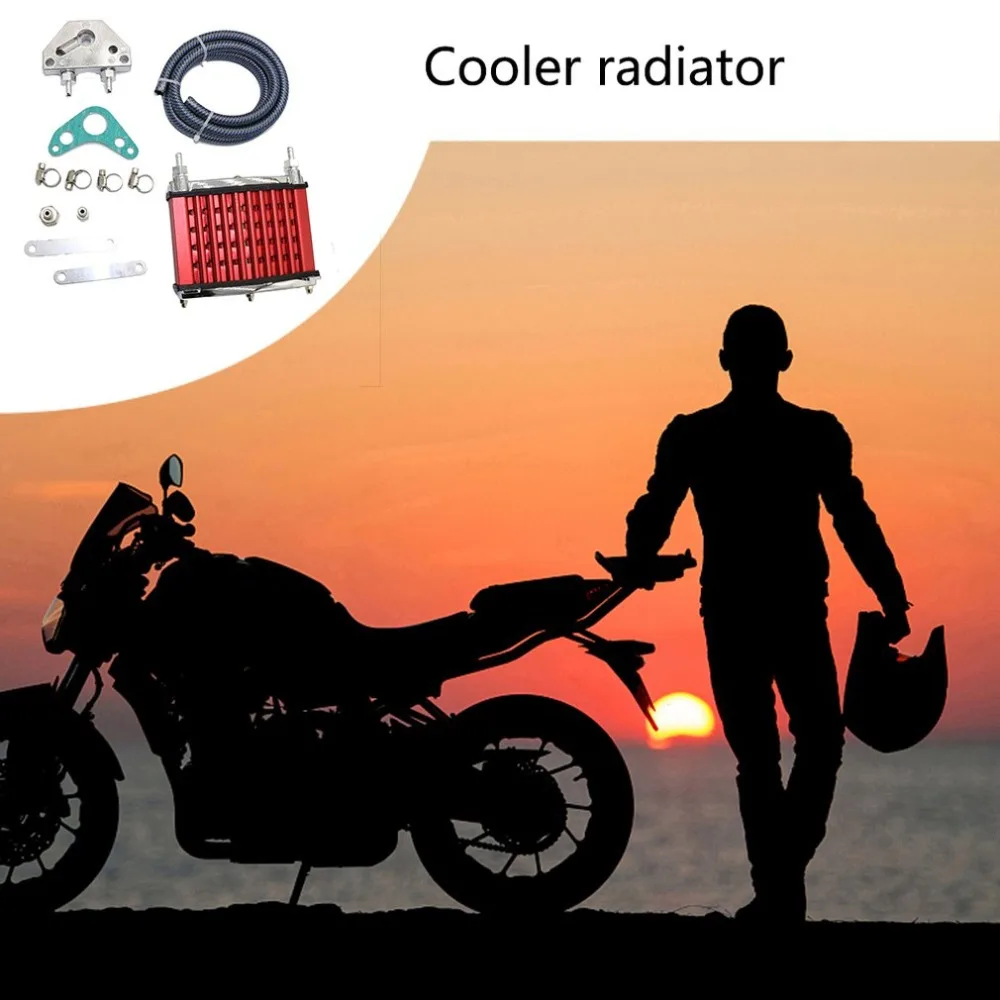 Масляный радиатор охлаждения для 50cc 70cc 90cc 110cc 125cc горизонтальный мотор велосипед