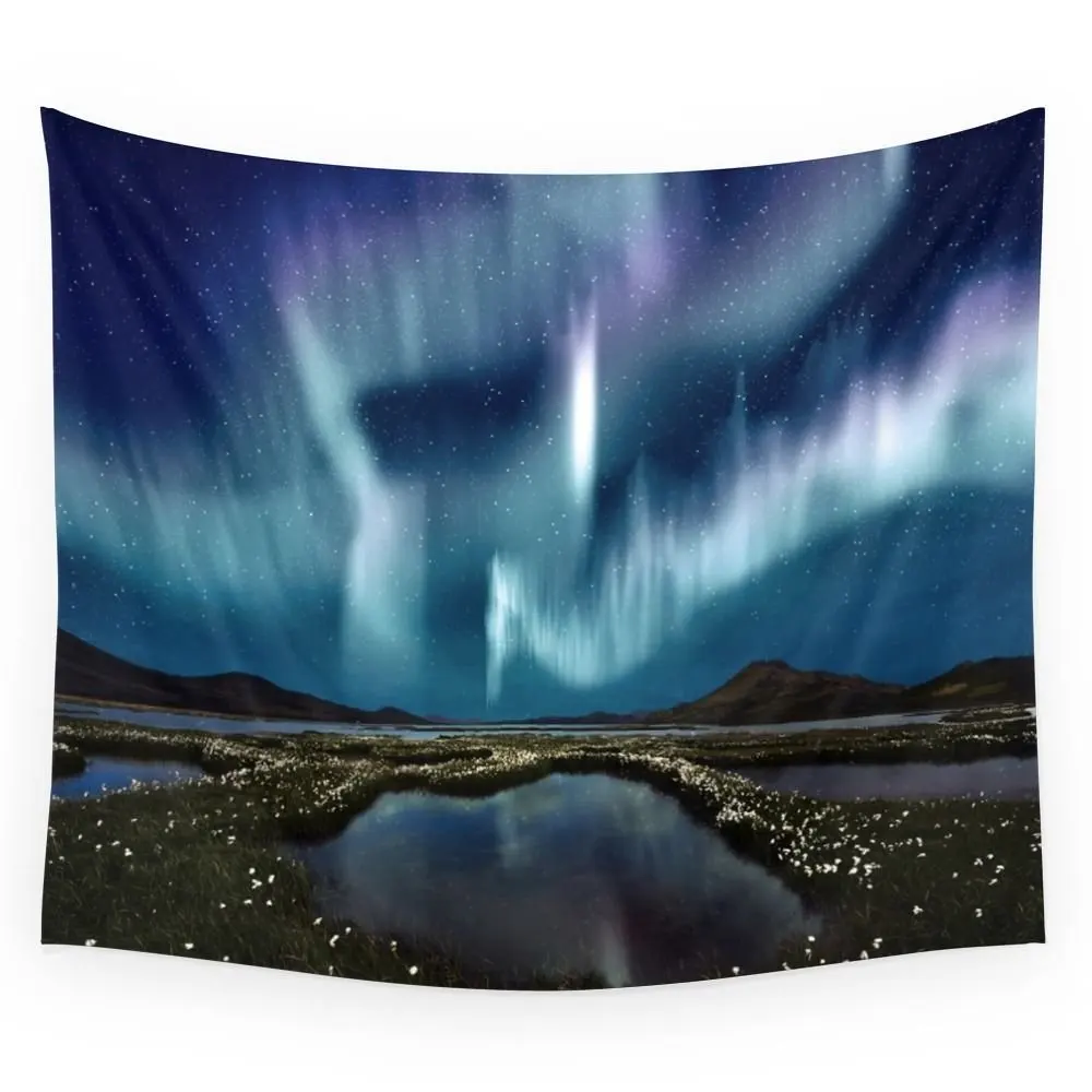 Настенный гобелен с северным светом свадебный подарок покрывало пляжное