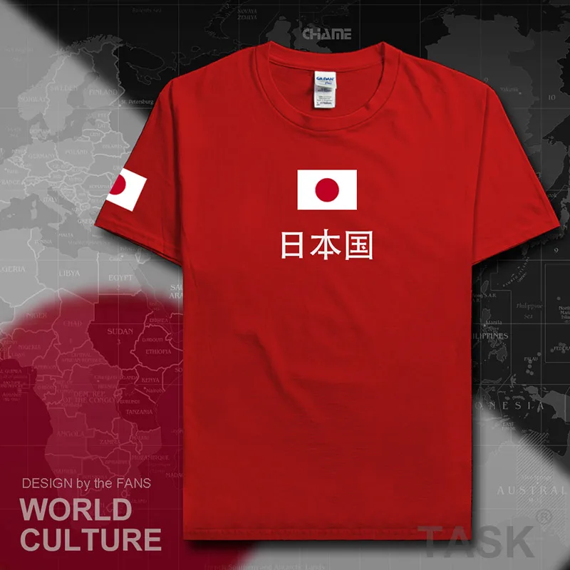 T01red Японская футболка Nippon, Мужская футболка, хлопковая Футболка nation team, футболка из хлопка, футболка для поклонников встреч, уличная одежда для фитнеса, JPN, японская страна, JP - Цвет: T01red