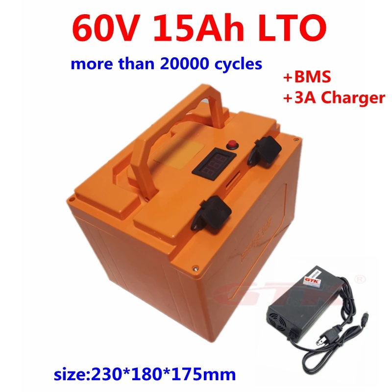 20000 цикл 60В 15ач лития титанит аккумулятор 2 4 В Лито ячейки с BMS для ebike скутер