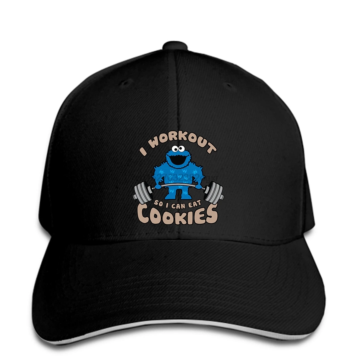 Забавная Мужская бейсболка для женщин и мужчин новинка t I Workout So Can Eat Cookies (cookie Monster)