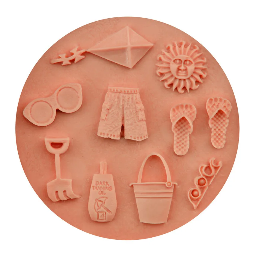 Beach Items Silicone Cake Decorating Moulds Fondant Sugar Chocolate Mold Tool | Дом и сад