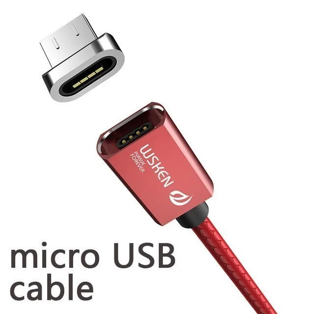 Red Cable Wsken Магнитный Micro usb зарядный кабель для Xiaomi huawei Android мобильный телефон Быстрая зарядка Microusb зарядное устройство шнур для samsung LG - Цвет: Red Cable
