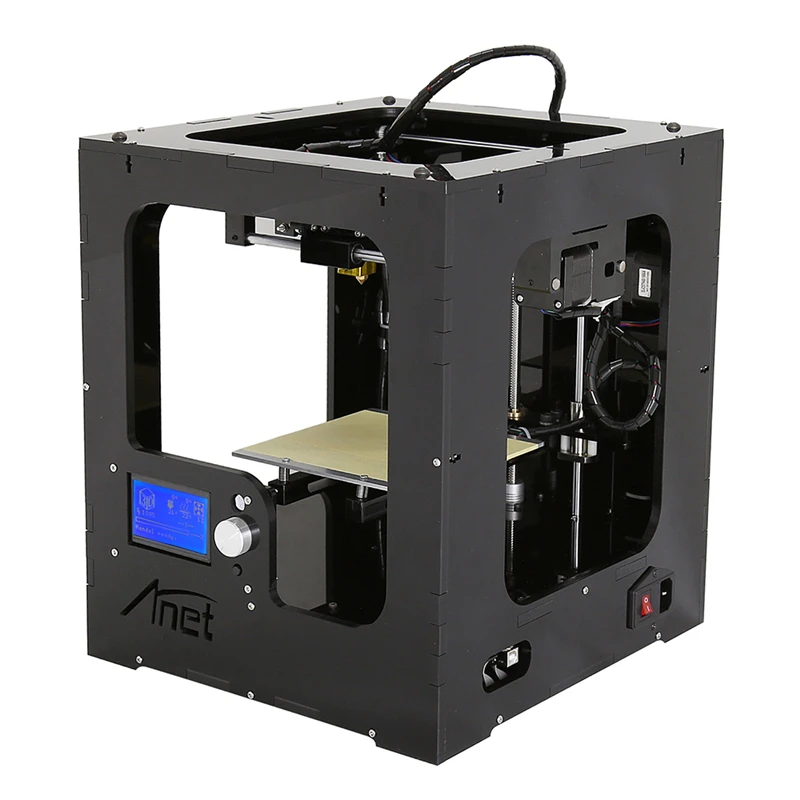 Anet Быстрый A3 3d принтер акриловая структура Prusa i3 RepRap 12864 ЖК экран алюминиевая