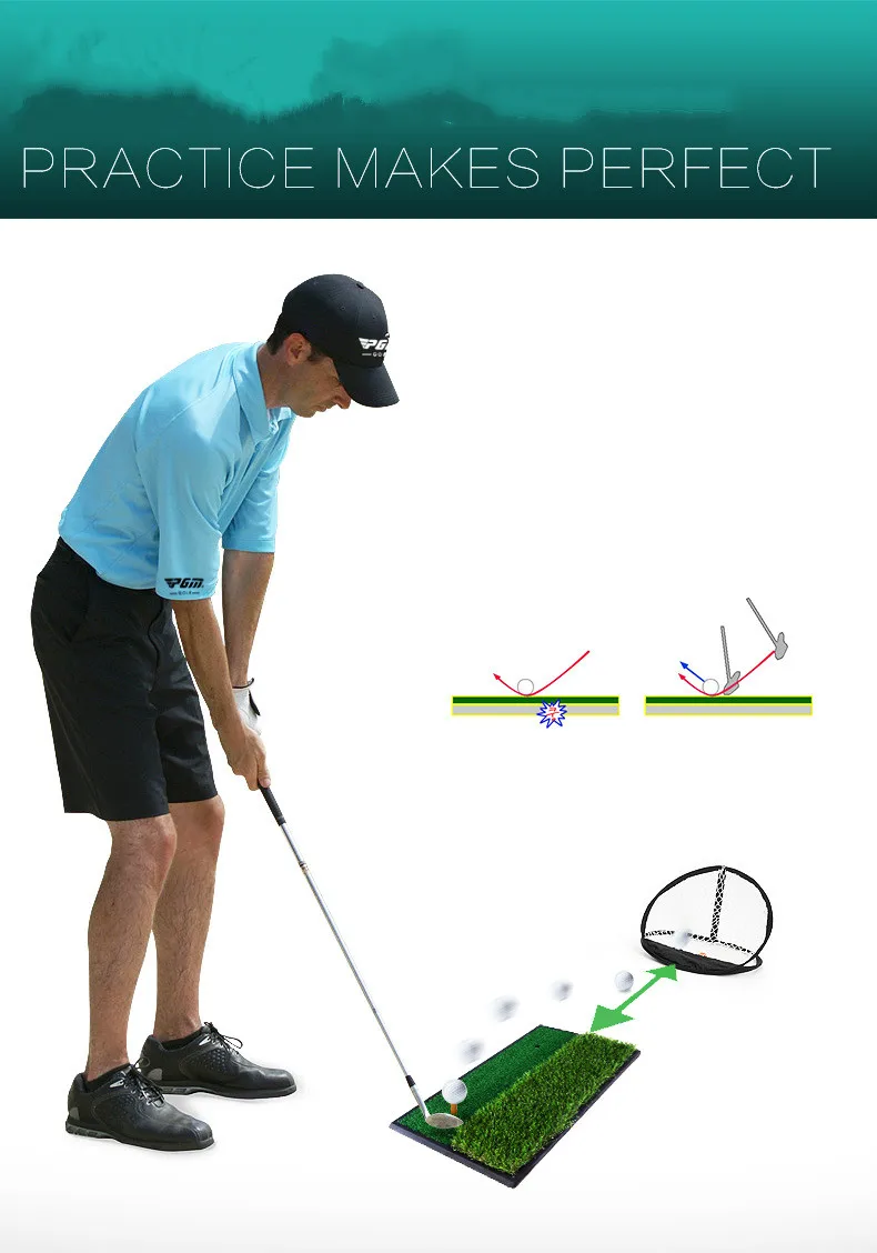 

PGM Golf Double Grass Hit Cushion Swing Cushion Indoor Practice Cushion Golf Hit Cushion PKDJD005