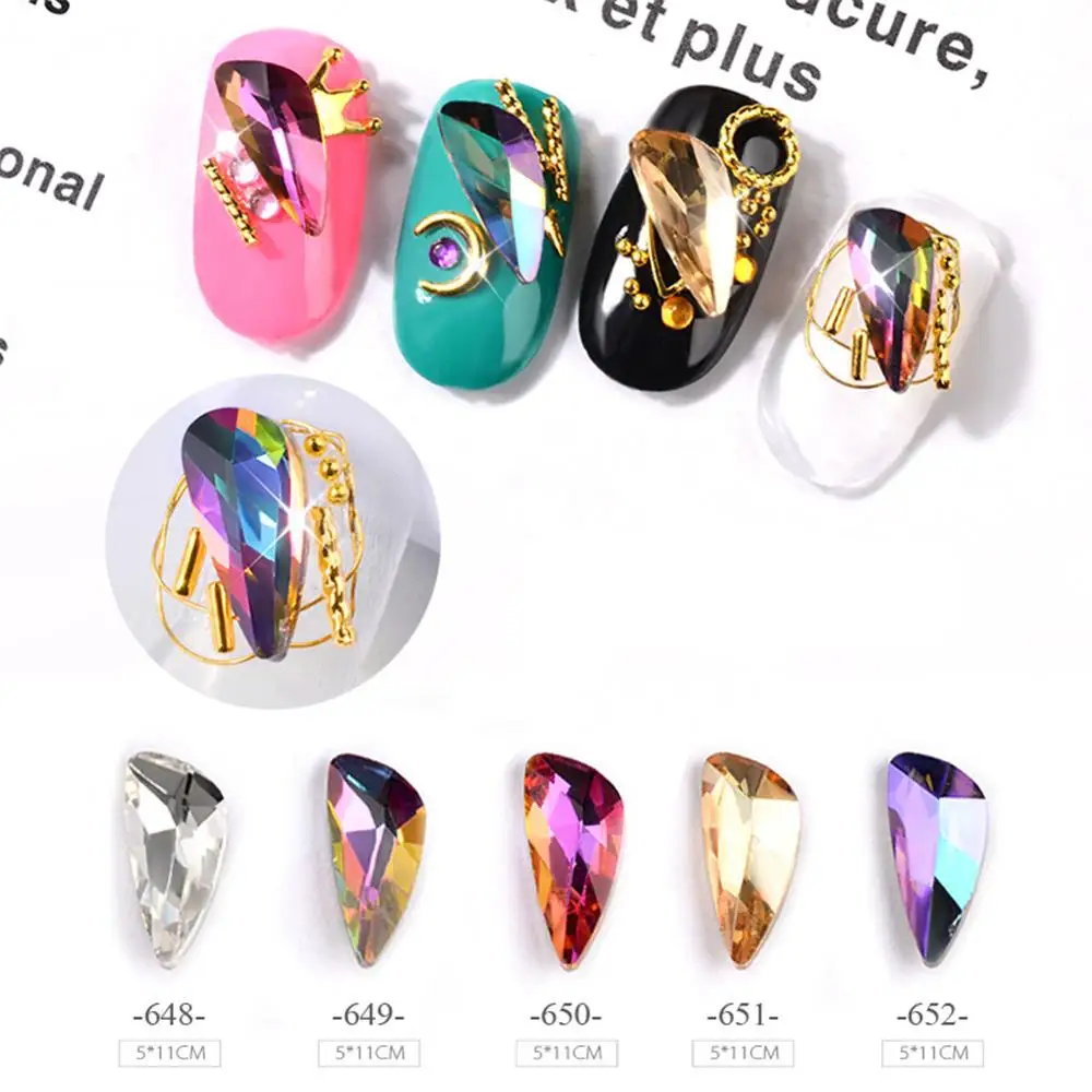 Дизайн ногтей 6 цветов в форме крыла AB электрическая машинка для маникюра